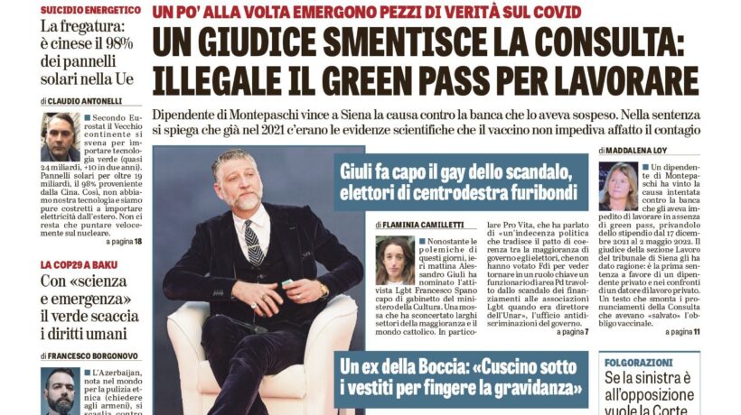 Oggi in edicola
