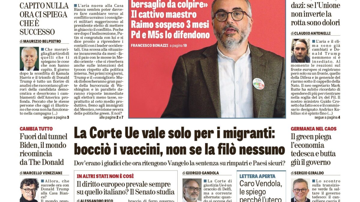 Oggi in edicola