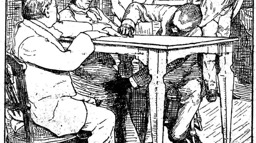 Illustrazione sulle sedute milanesi di Eusapia Palladino del 1892.