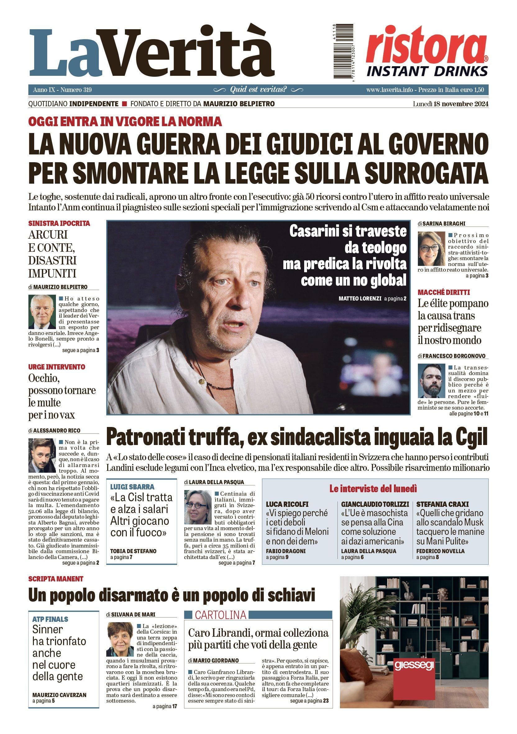 Oggi in edicola
