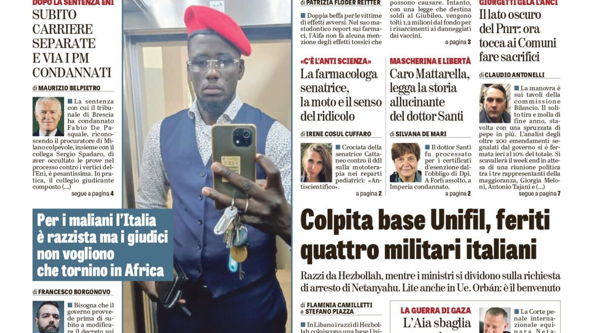 Oggi in edicola