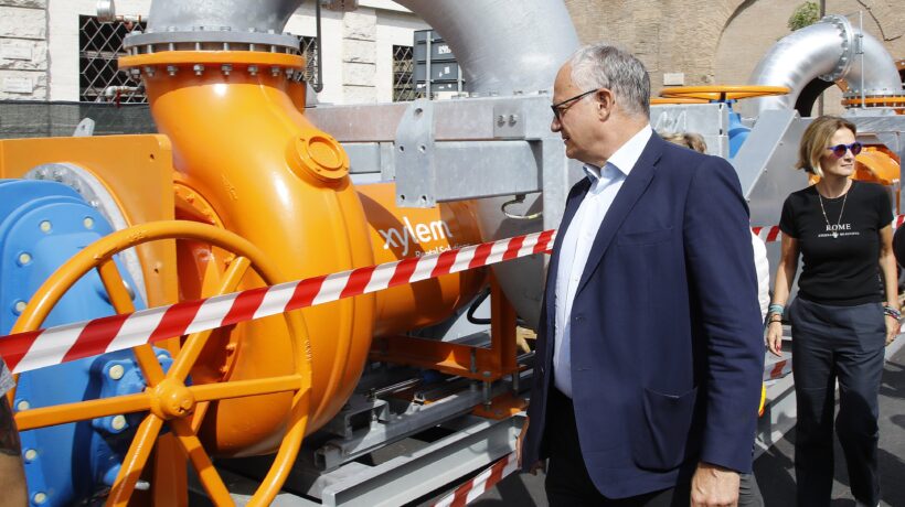 Gualtieri ispeziona il cantiere di Piazza Pia (Getty Images)