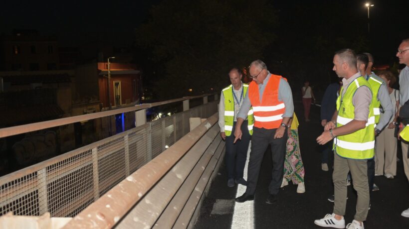 Al cantiere della circonvallazione Tiburtina (Imagoeconomica)