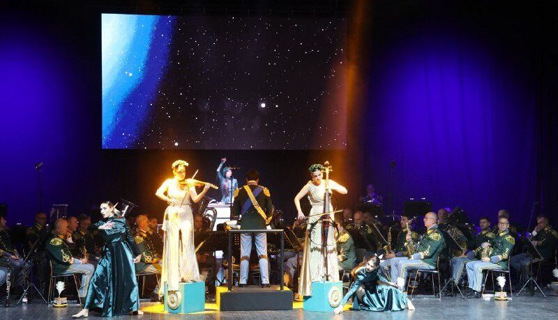 Un momento della performance musicale all'Auditorium della Conciliazione (Guardia di Finanza)