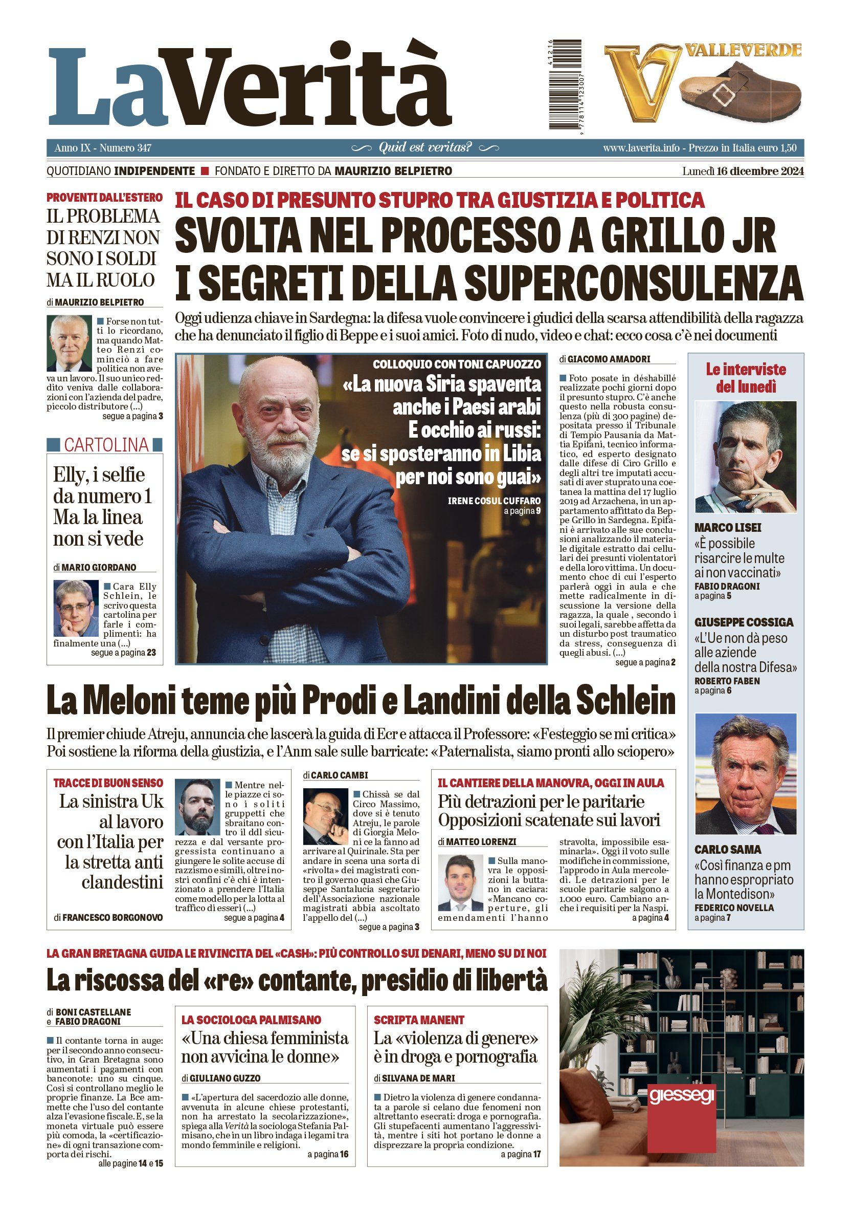 Oggi in edicola