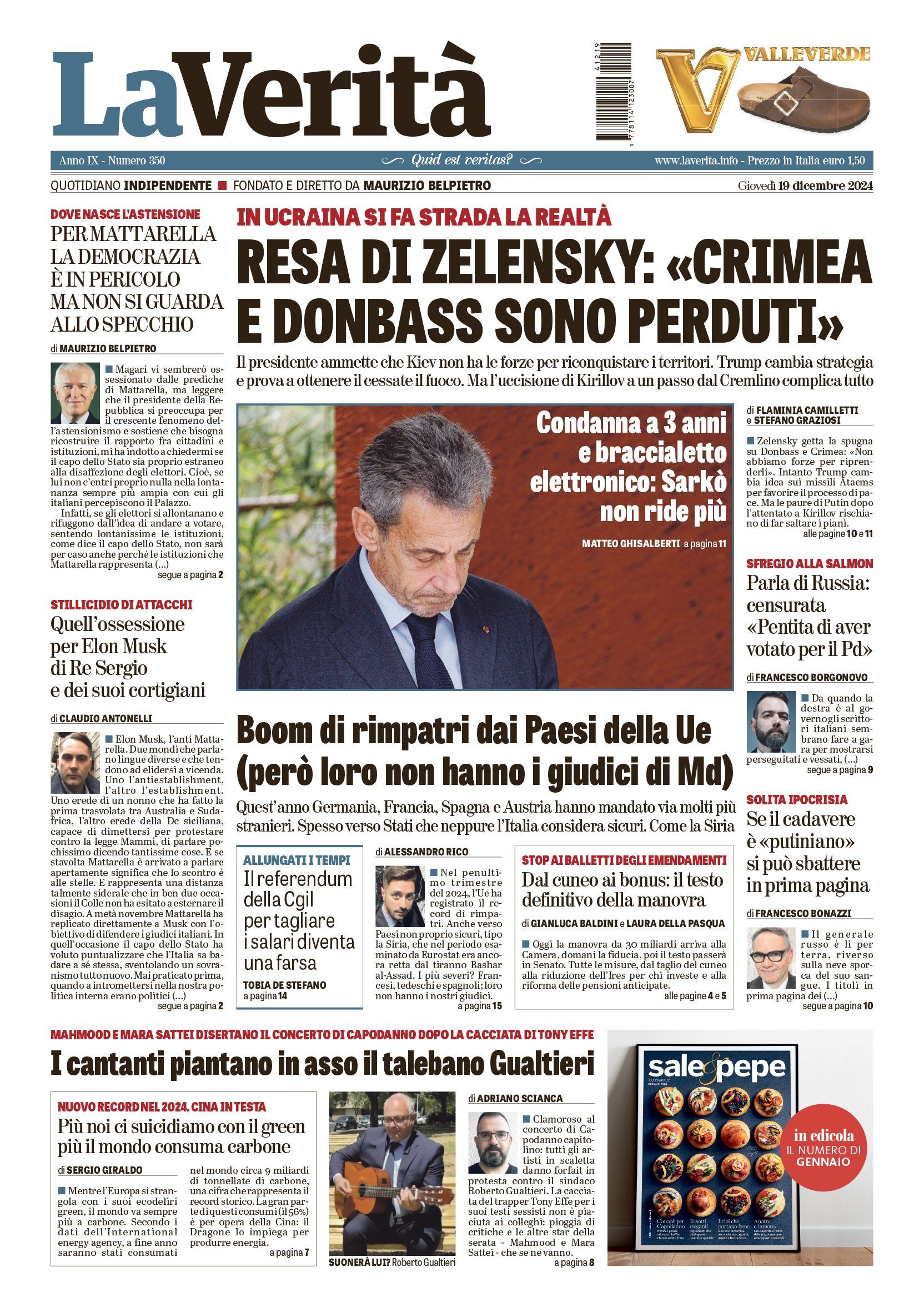 Oggi in edicola