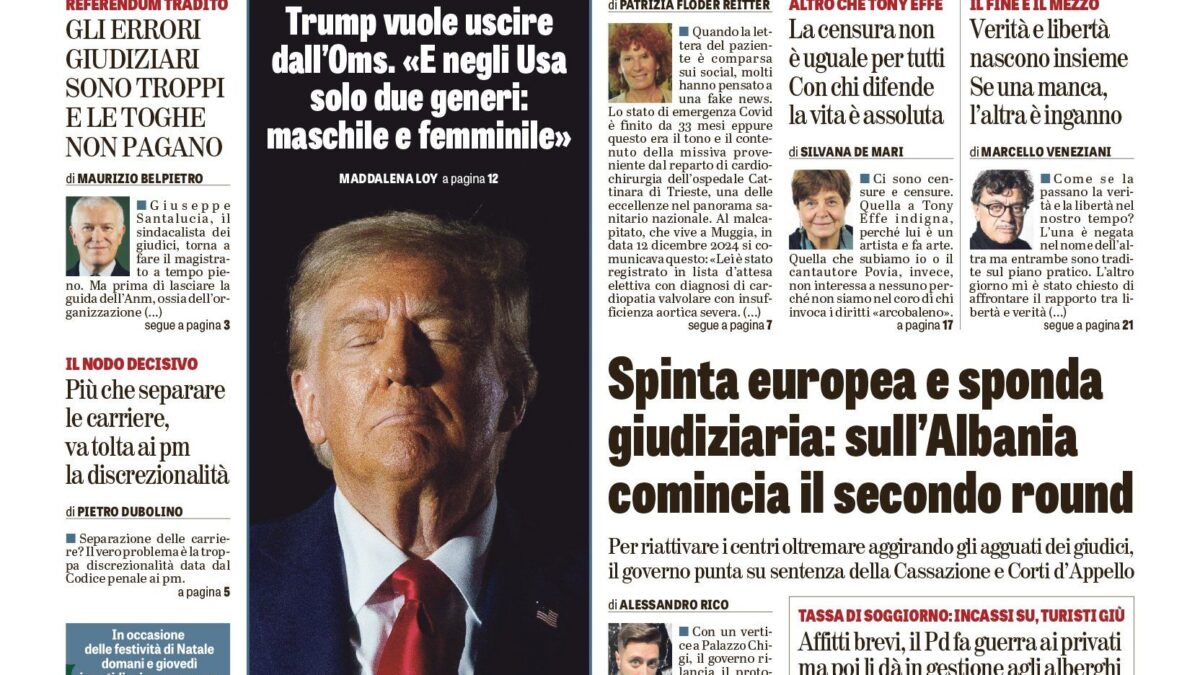 Oggi in edicola
