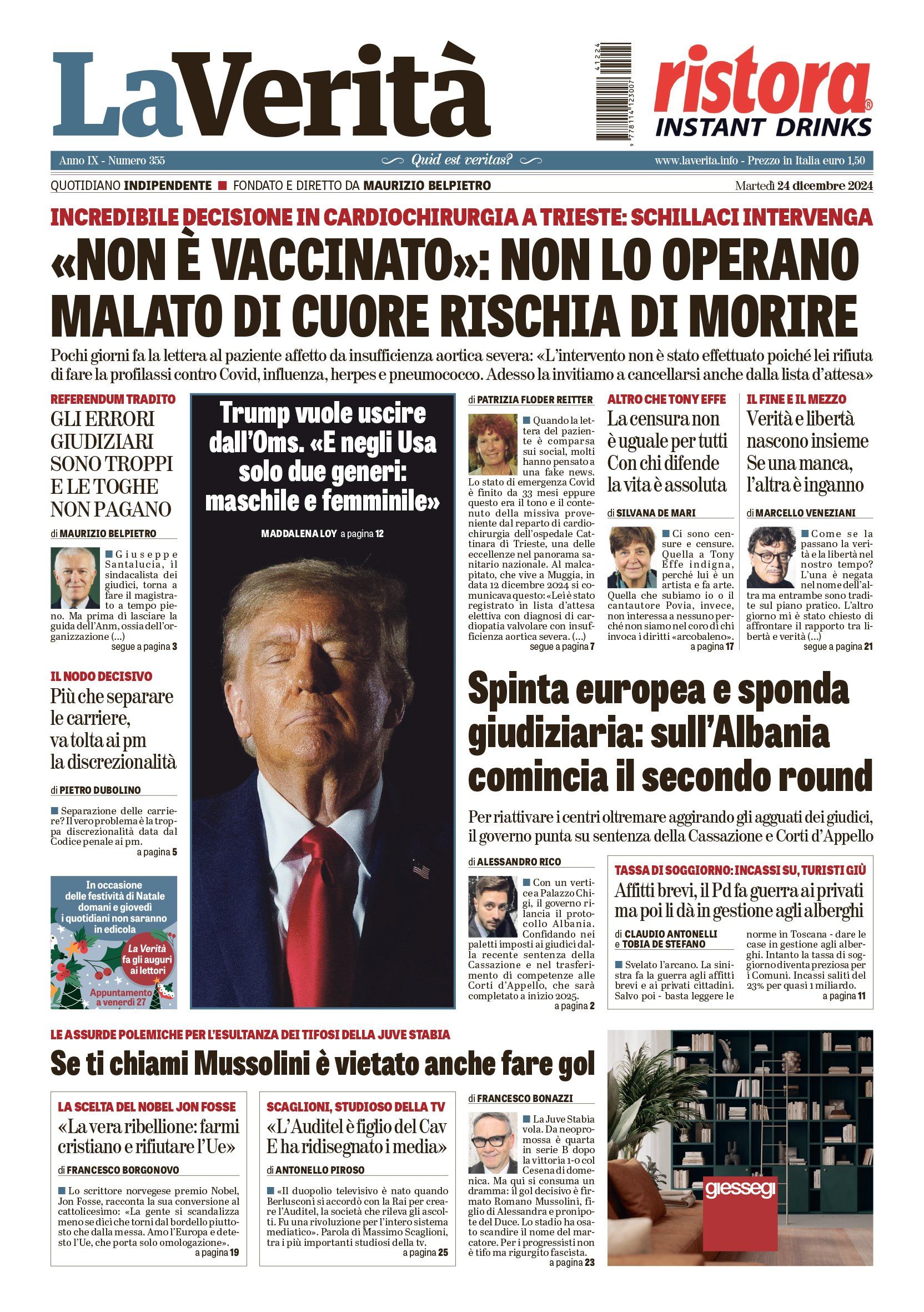 Oggi in edicola
