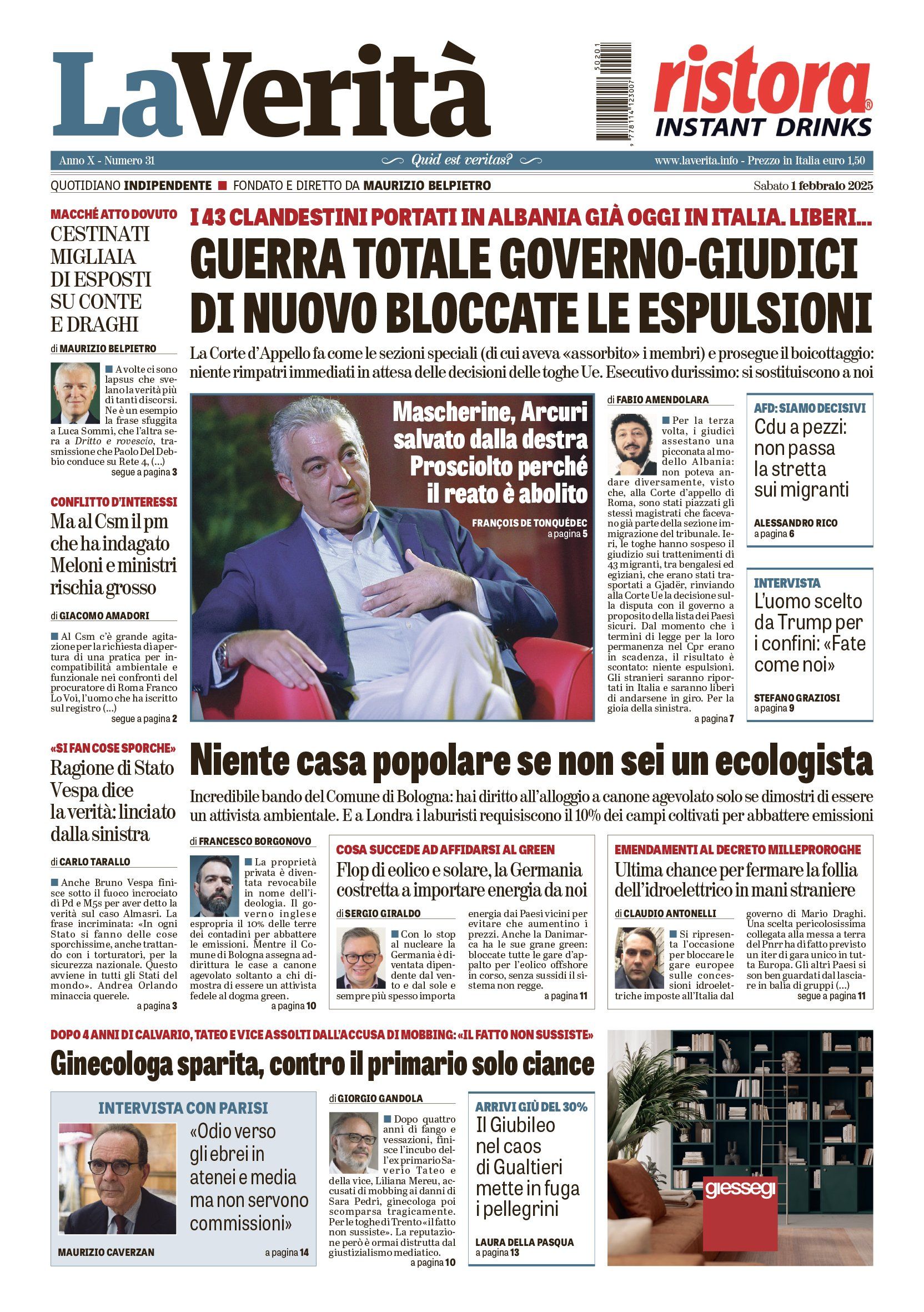 Oggi in edicola