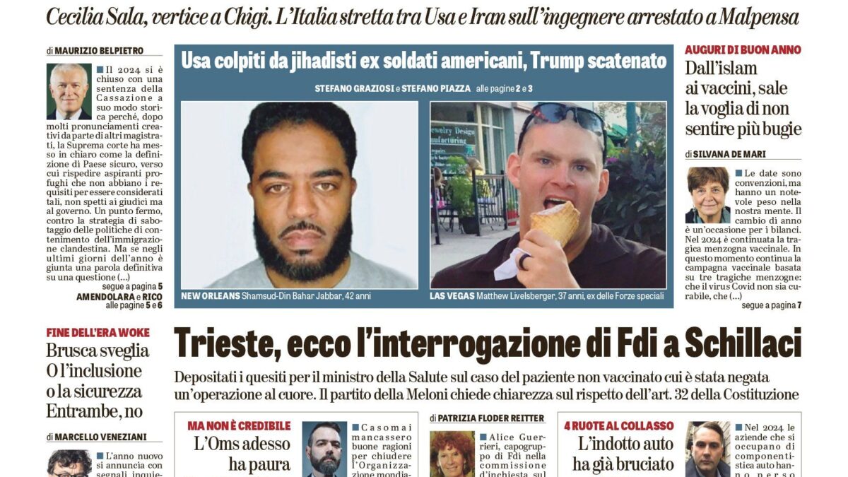 Oggi in edicola