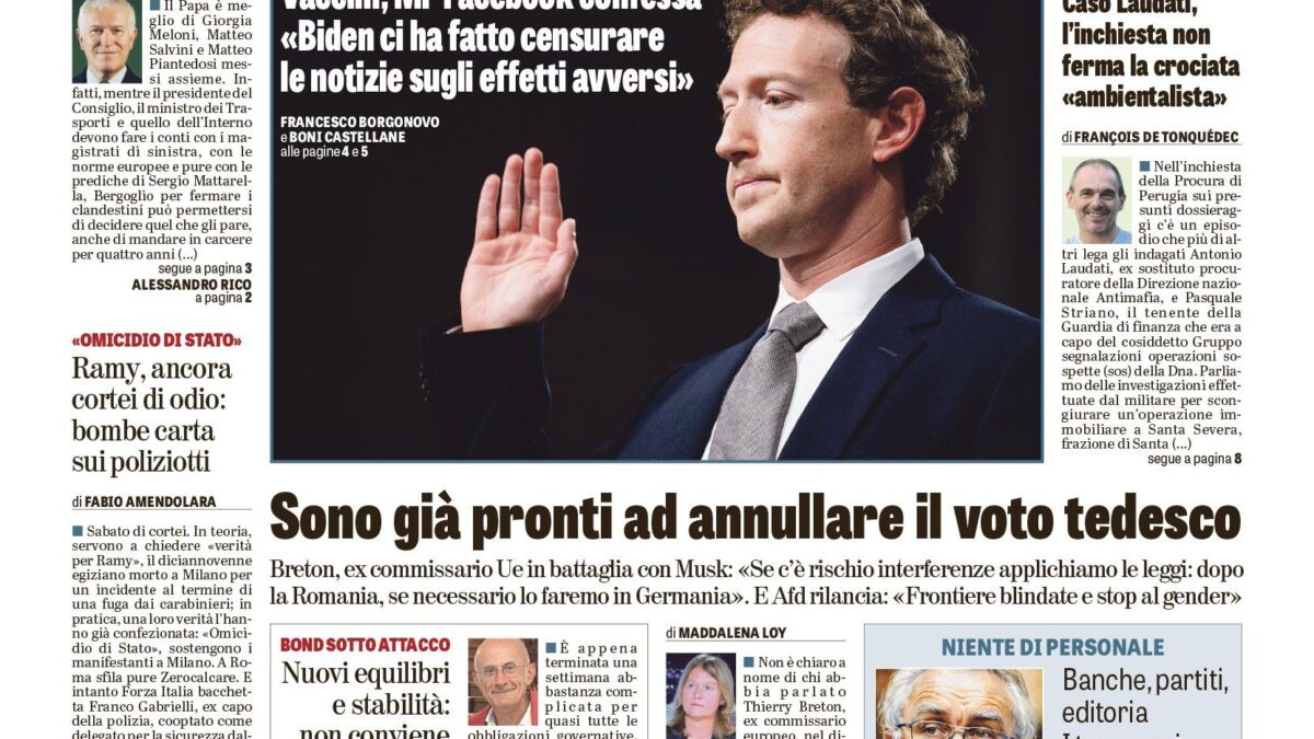 Oggi in edicola