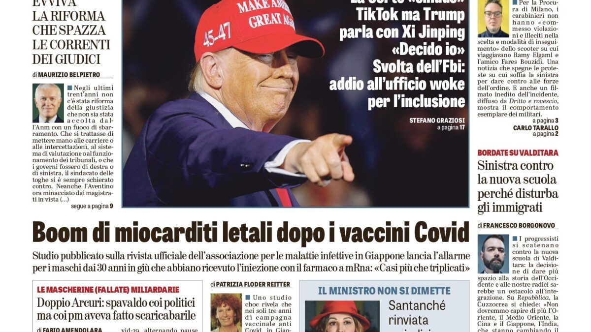 Oggi in edicola