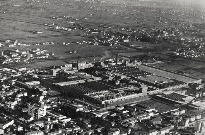 Veduta aerea degli stabilimenti Autobianchi di Desio (Archivio Fondazione Fiera Milano)