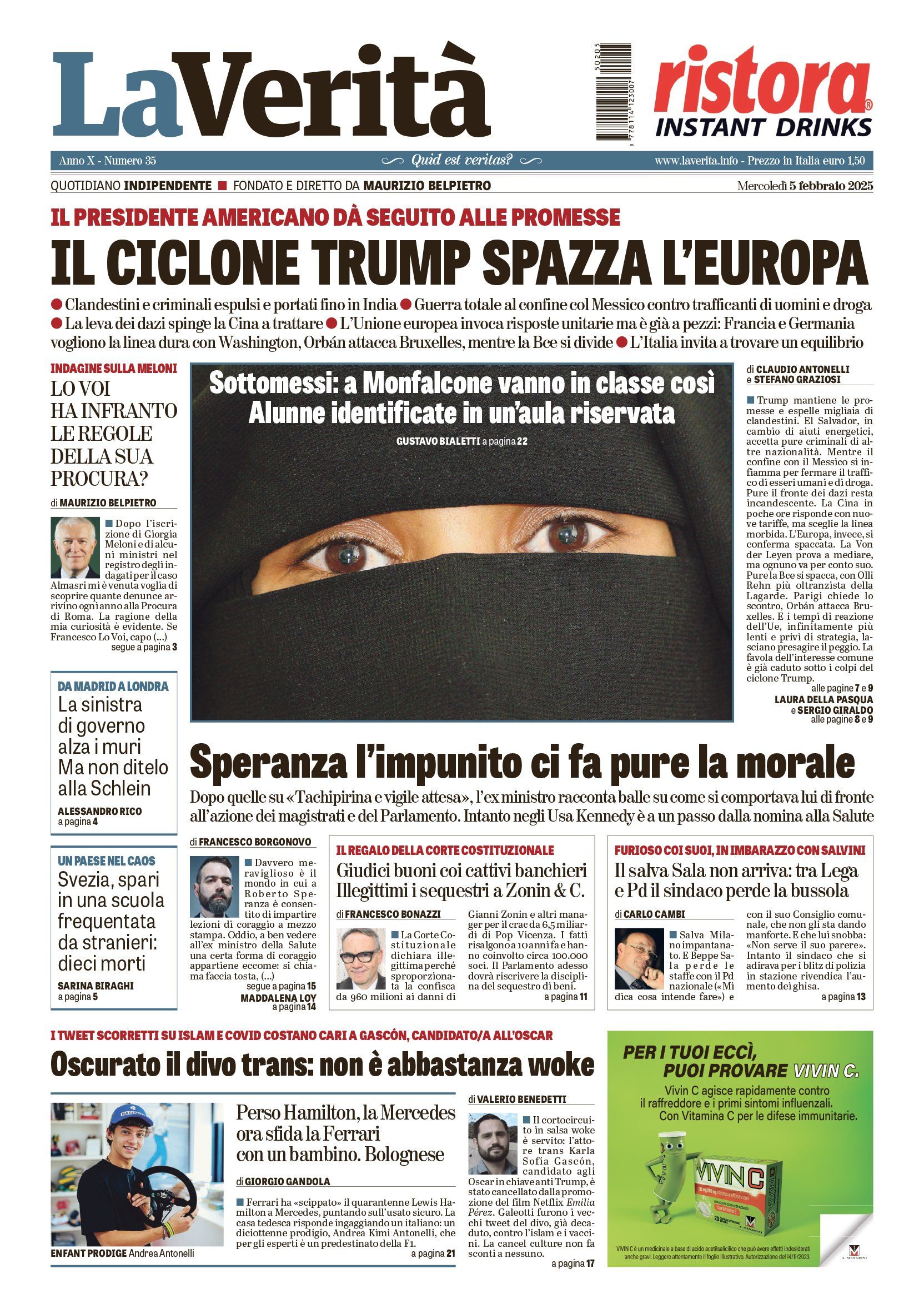 Oggi in edicola