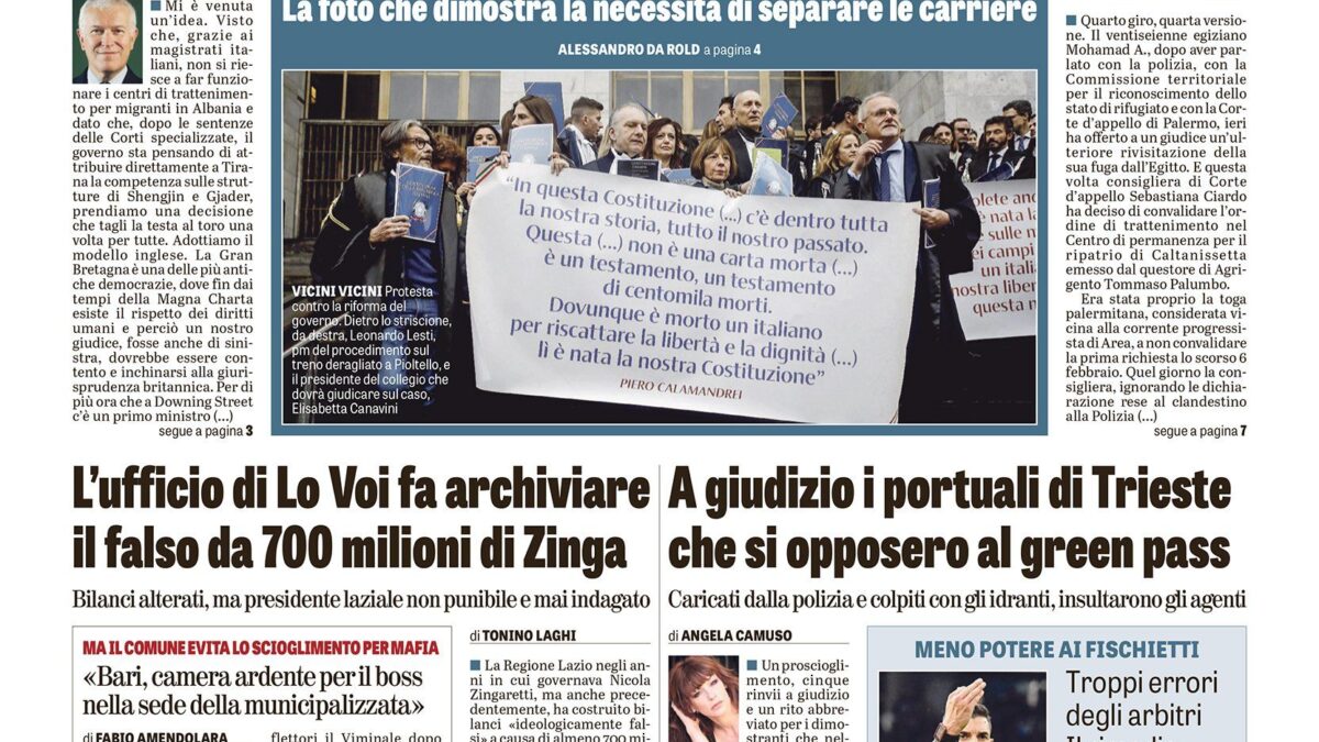 Oggi in edicola