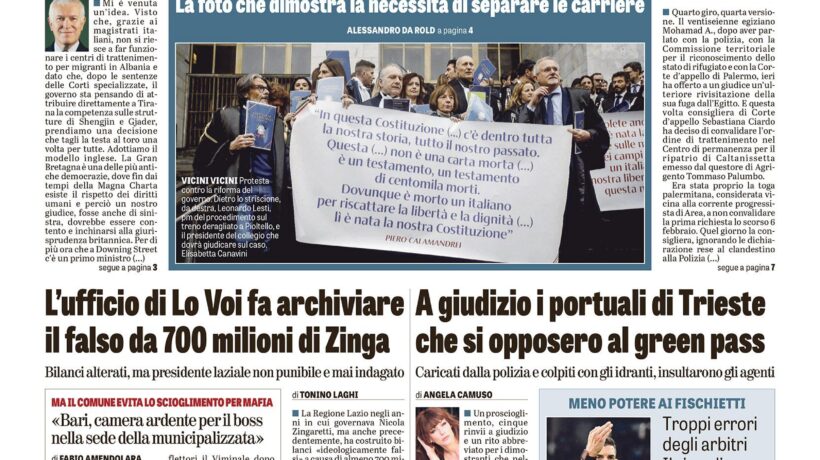 Oggi in edicola