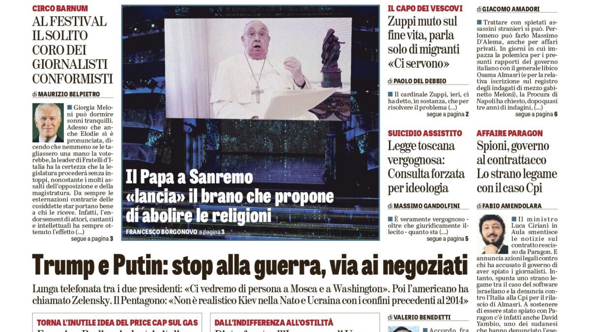 Oggi in edicola
