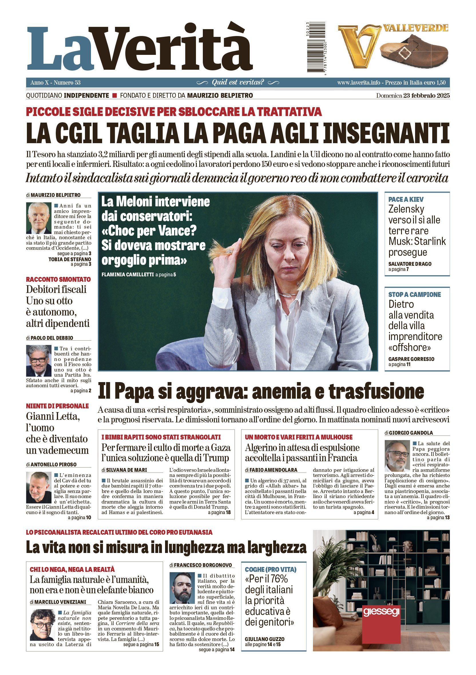 Oggi in edicola