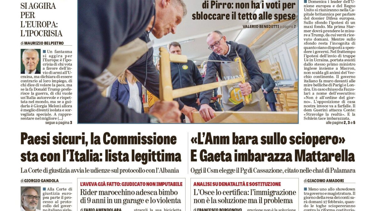 Oggi in edicola