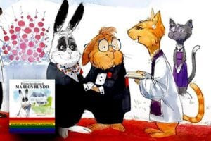 Coniglio gay e l’uomo principessa in cattedra