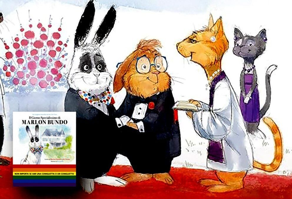 Coniglio gay e l’uomo principessa in cattedra