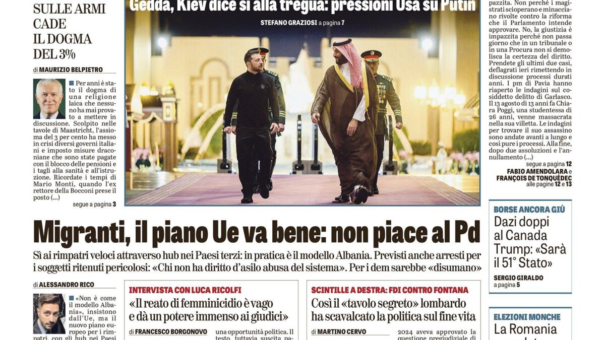 Oggi in edicola