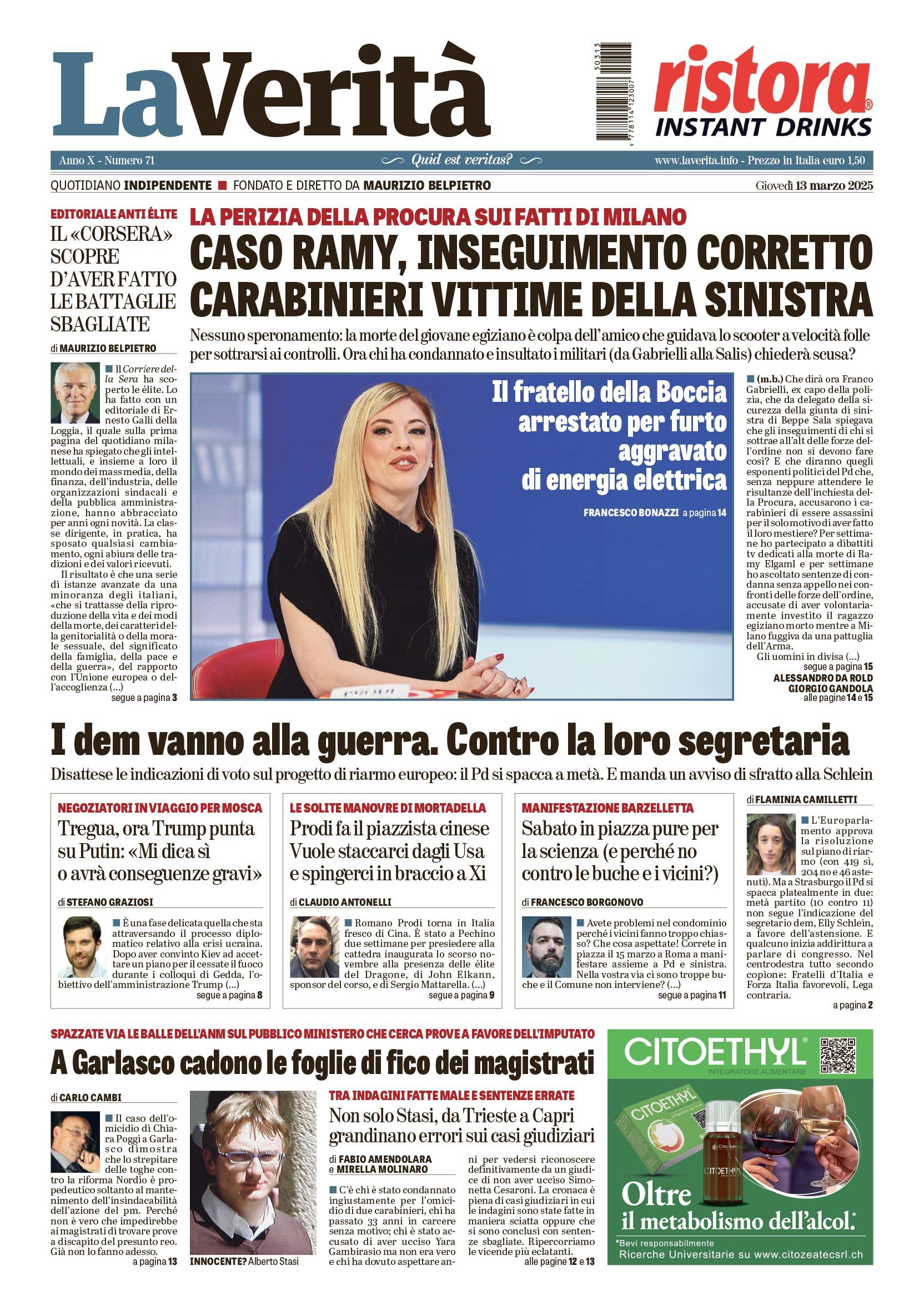 Oggi in edicola