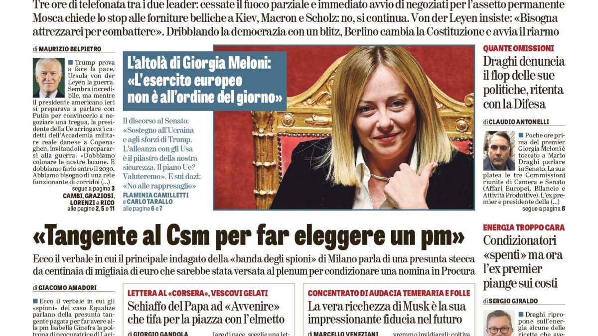 Oggi in edicola