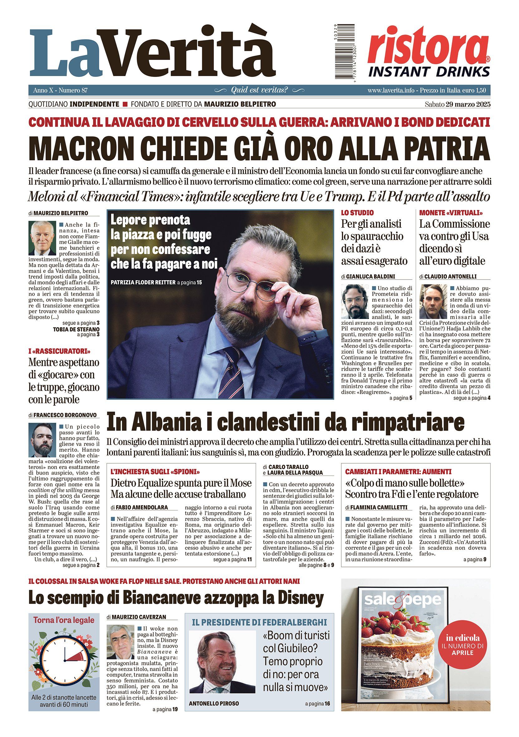 Oggi in edicola