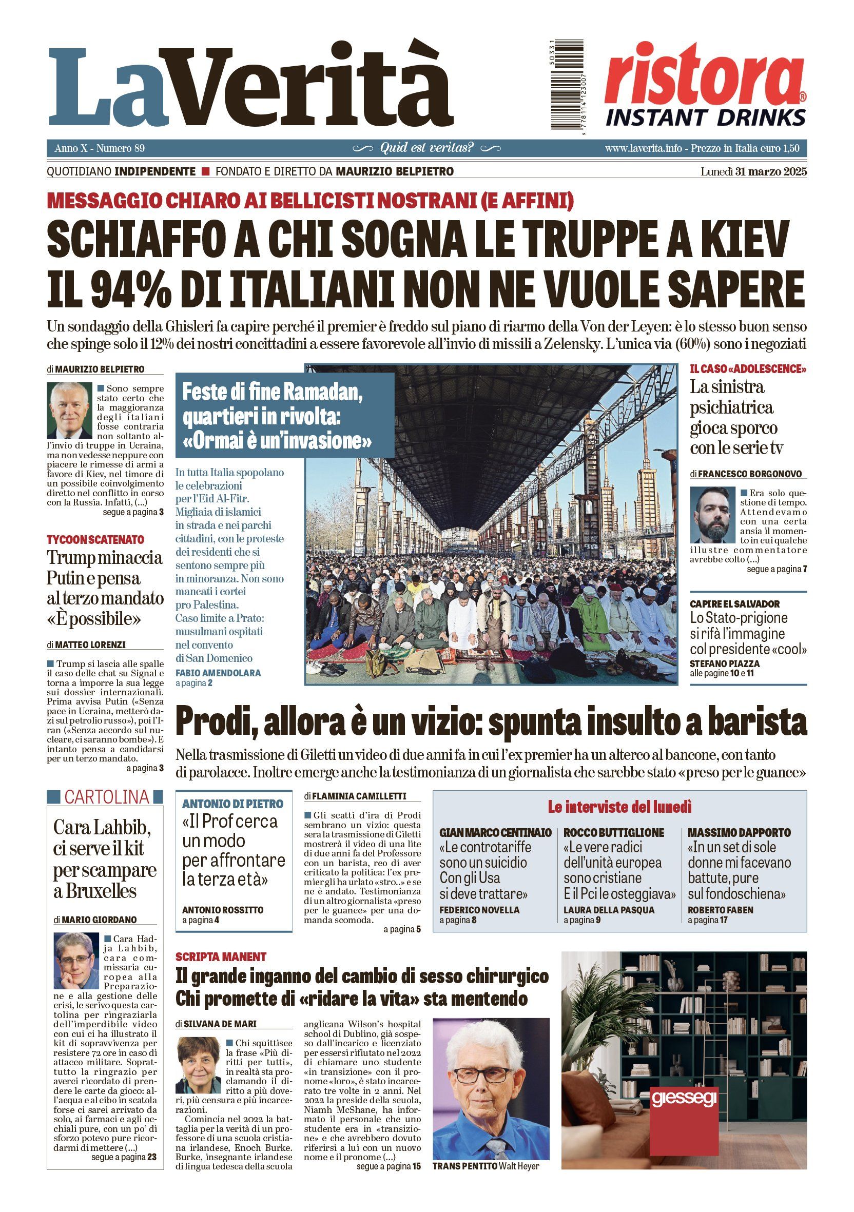 Oggi in edicola