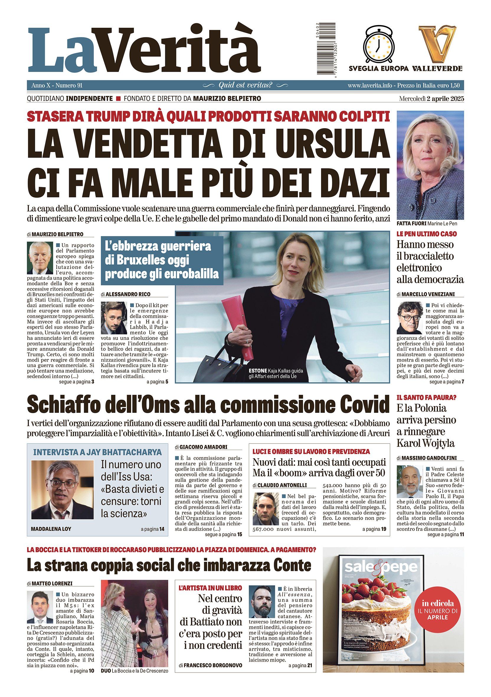 Oggi in edicola