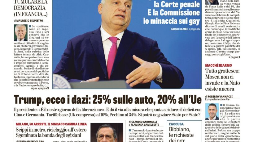 Oggi in edicola