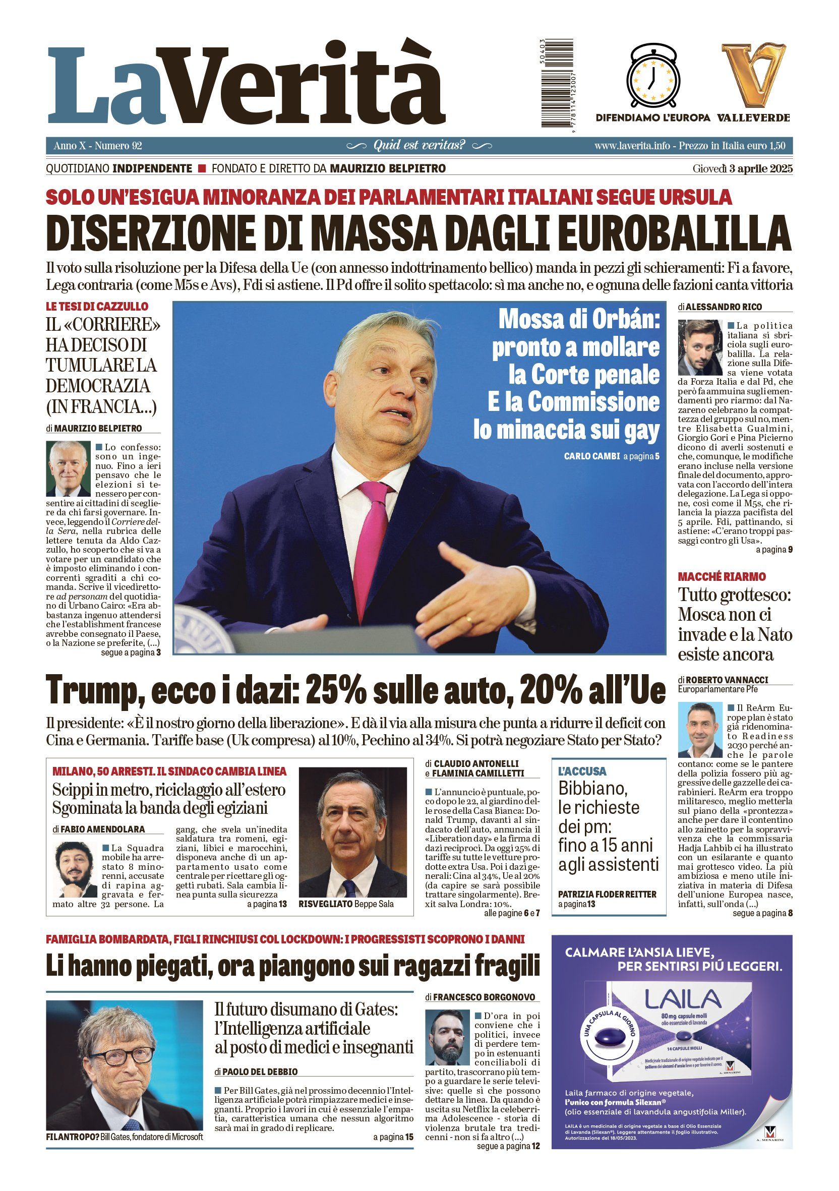 Oggi in edicola