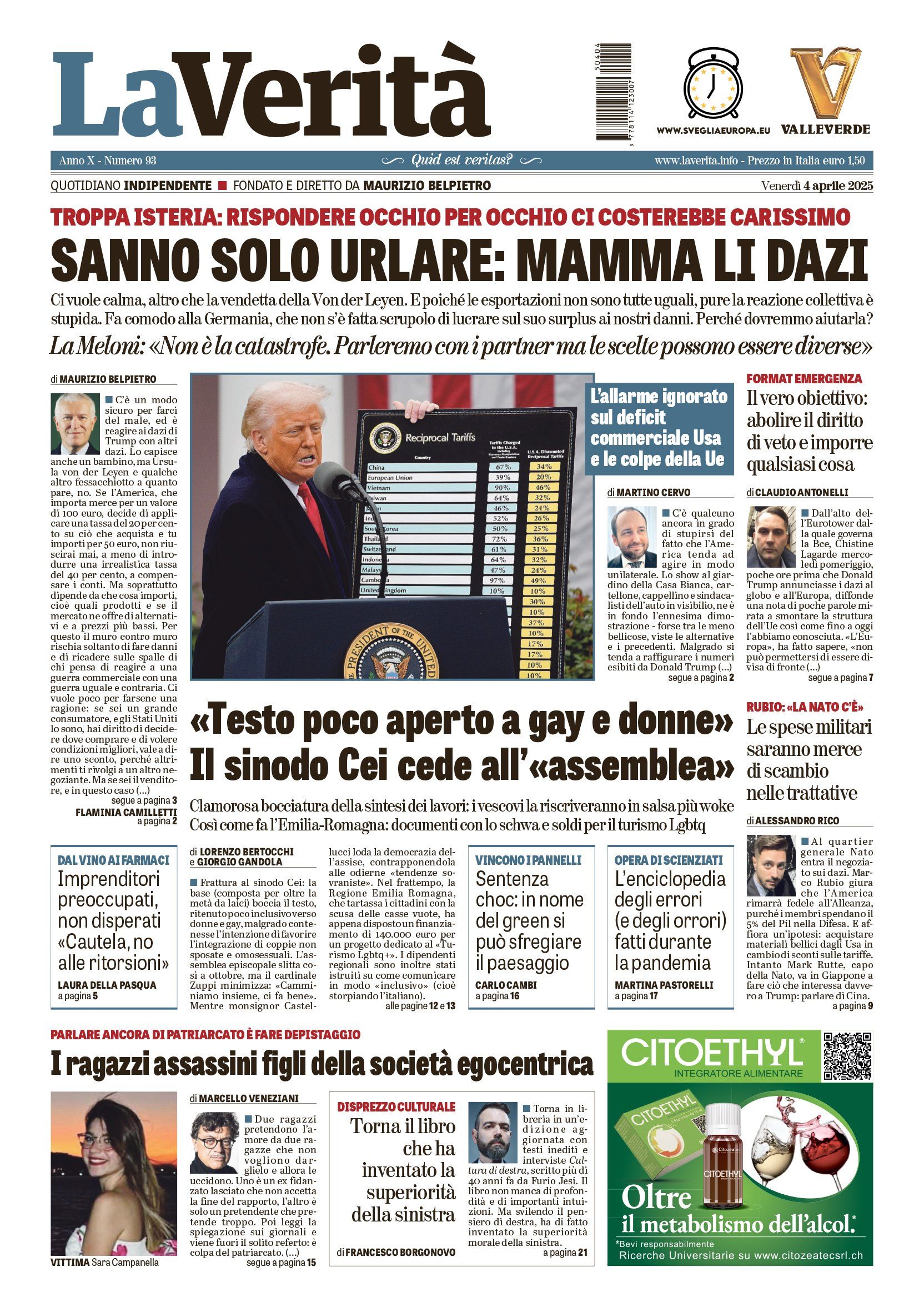Oggi in edicola