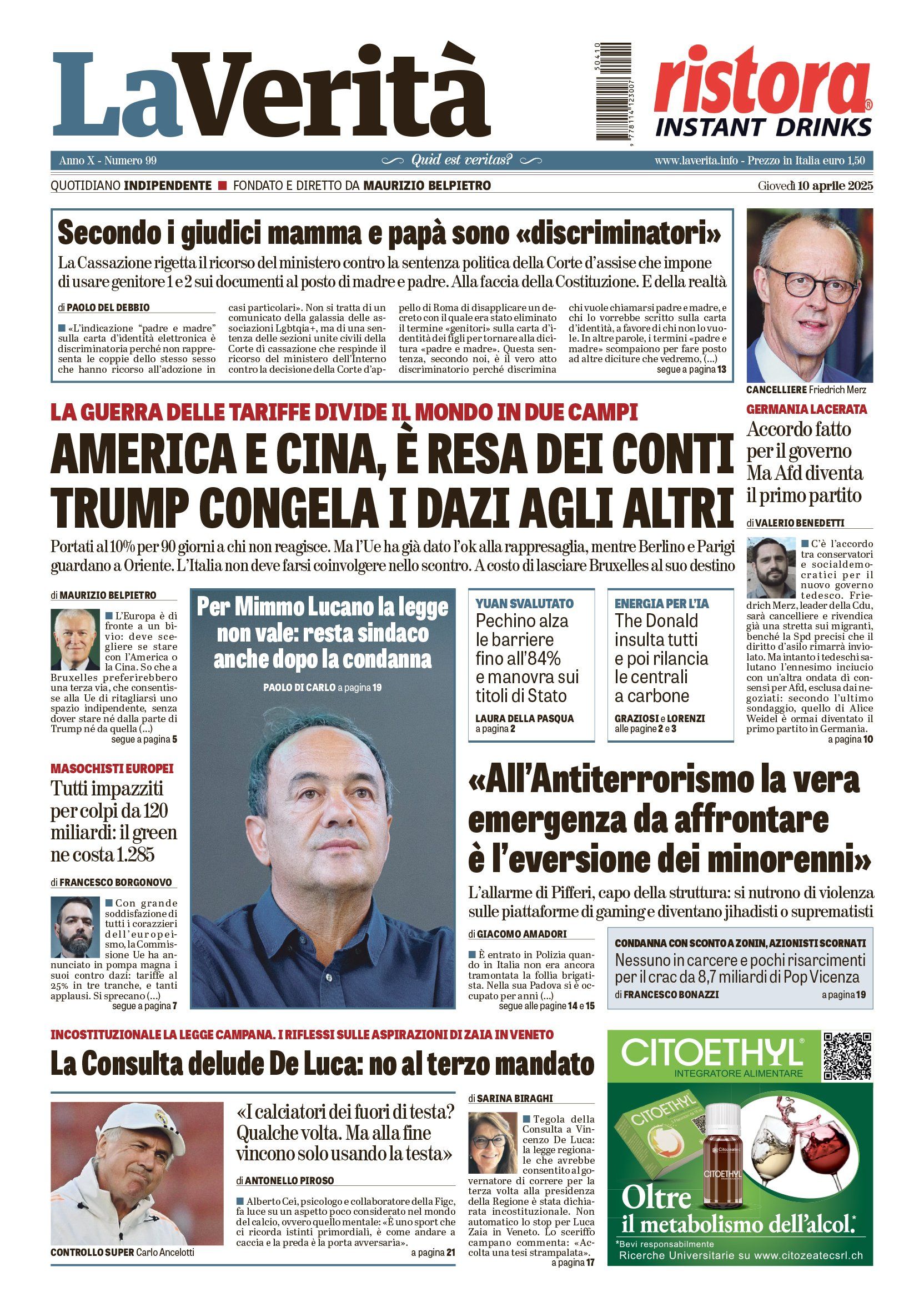 Oggi in edicola