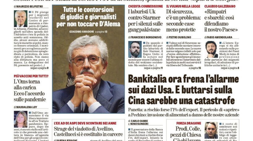 Oggi in edicola