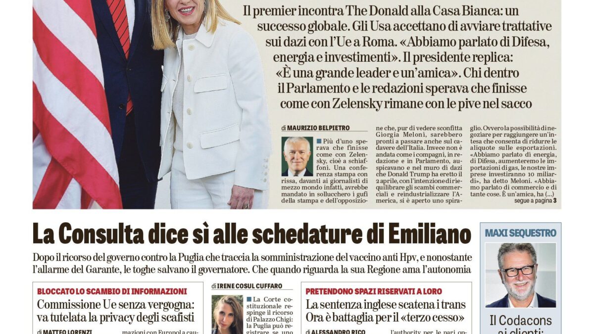 Oggi in edicola