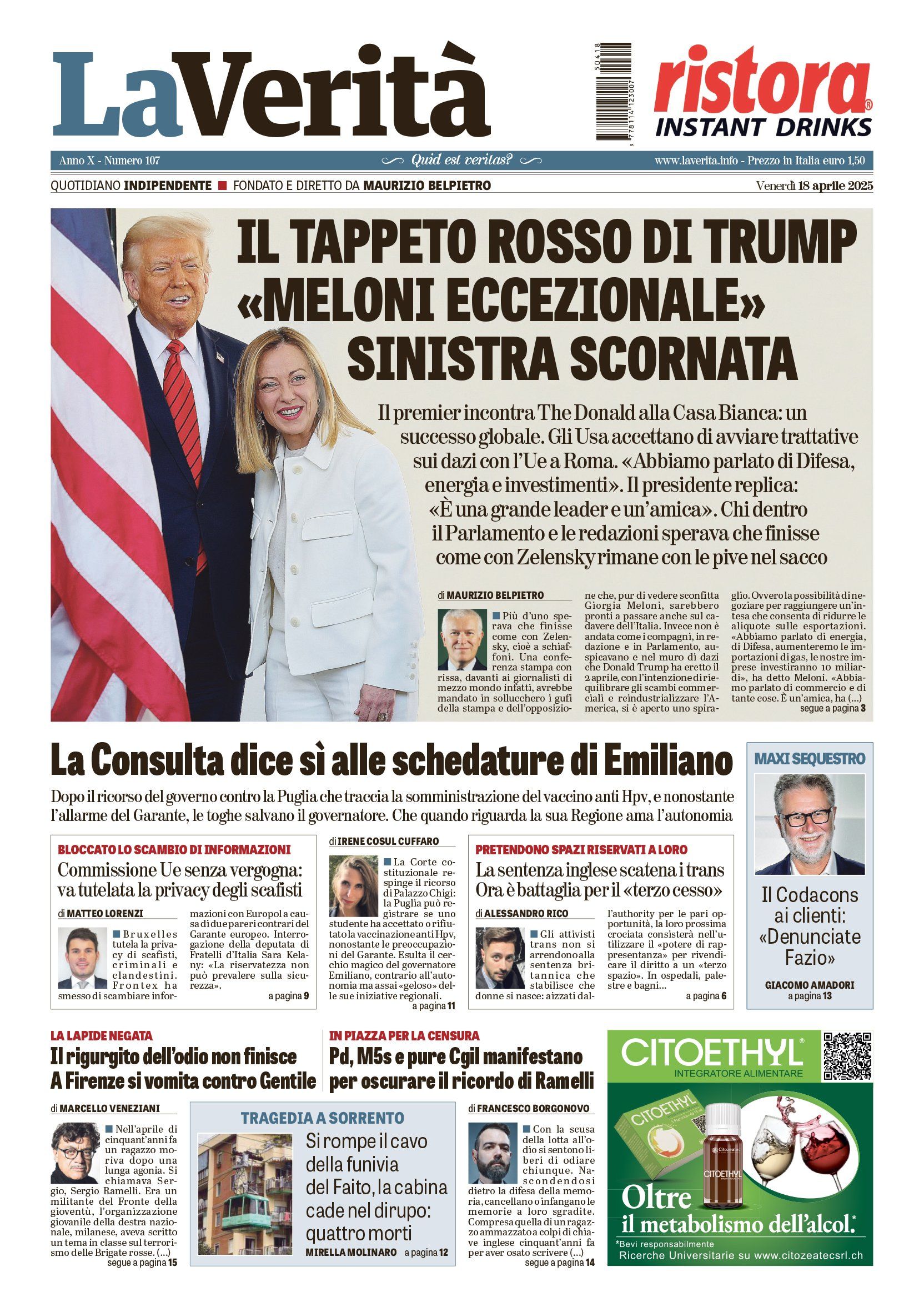Oggi in edicola