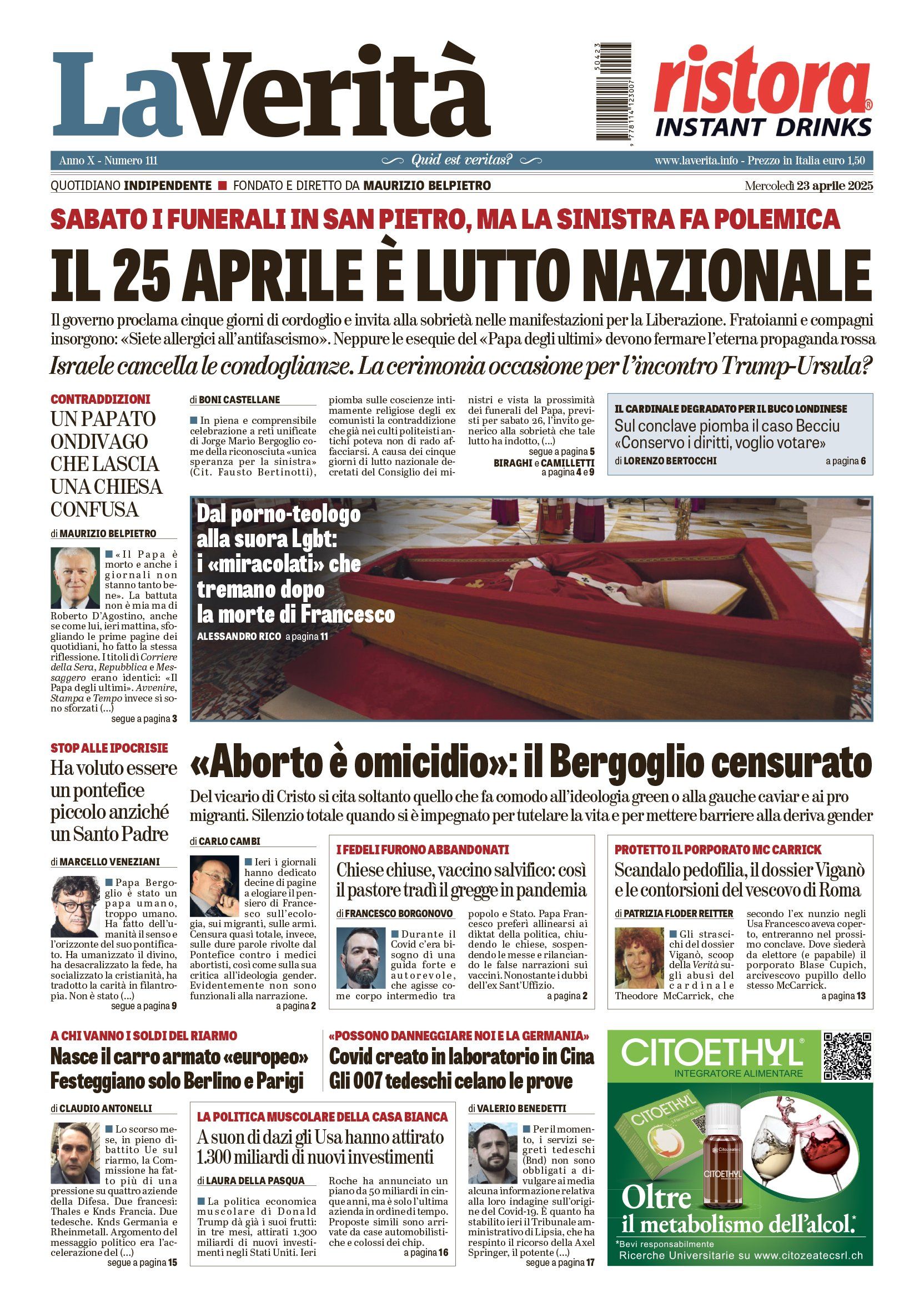 Oggi in edicola