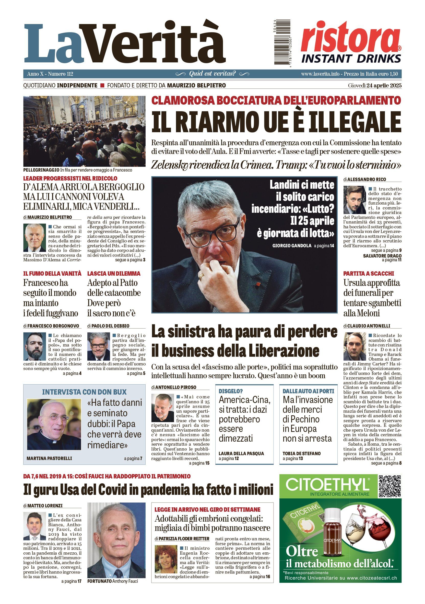 Oggi in edicola