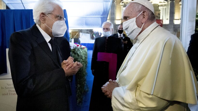 Con il Presidente Sergio Mattarella nel 2021 (Imagoeconomica)