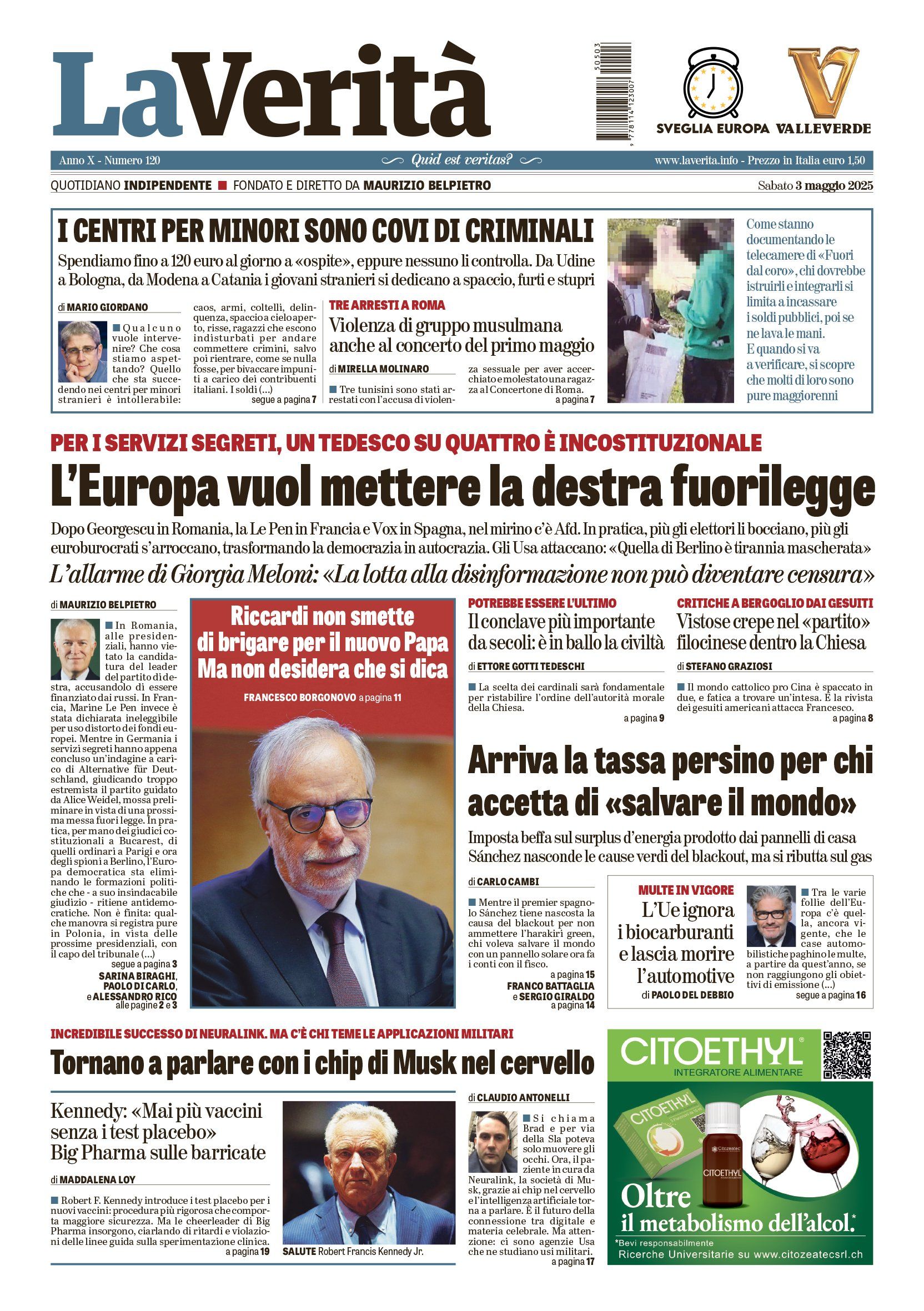 Oggi in edicola