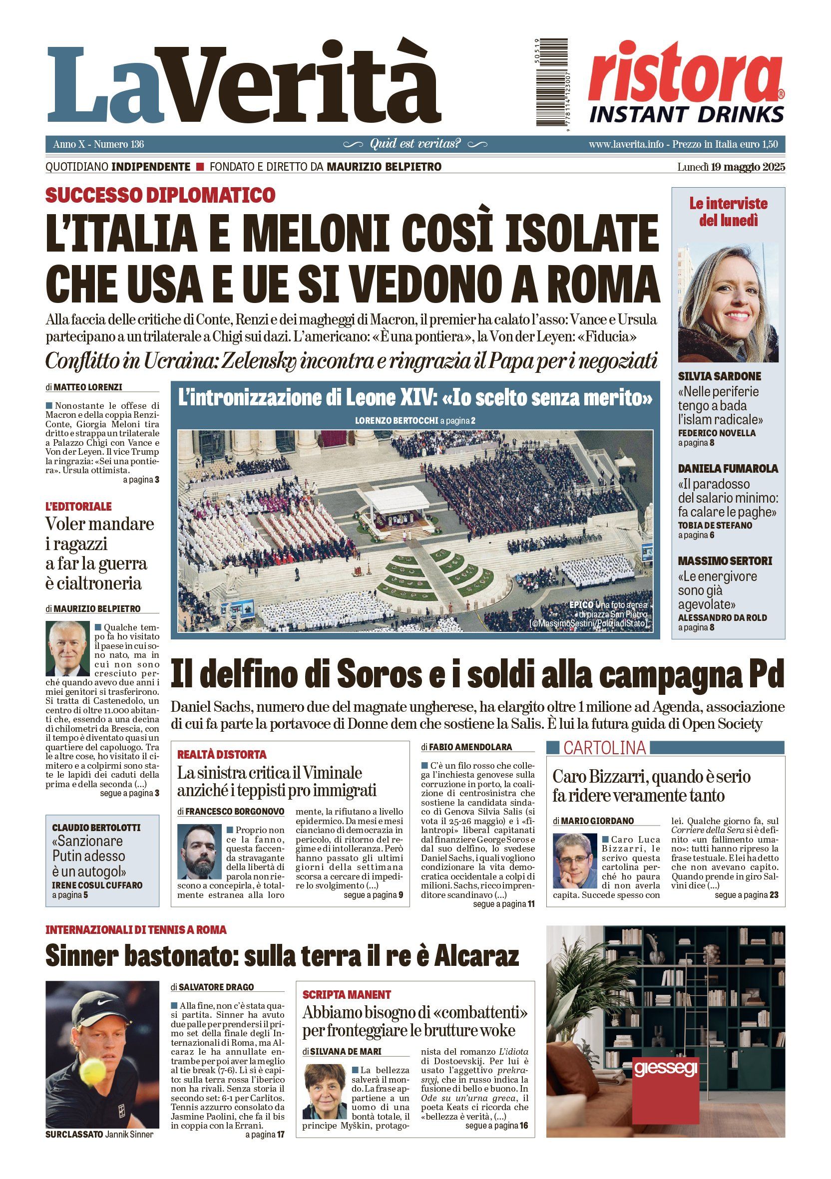 Oggi in edicola