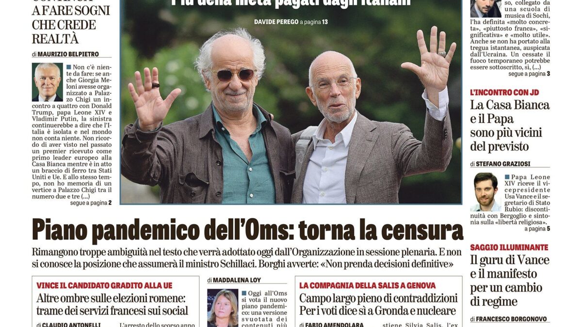 Oggi in edicola