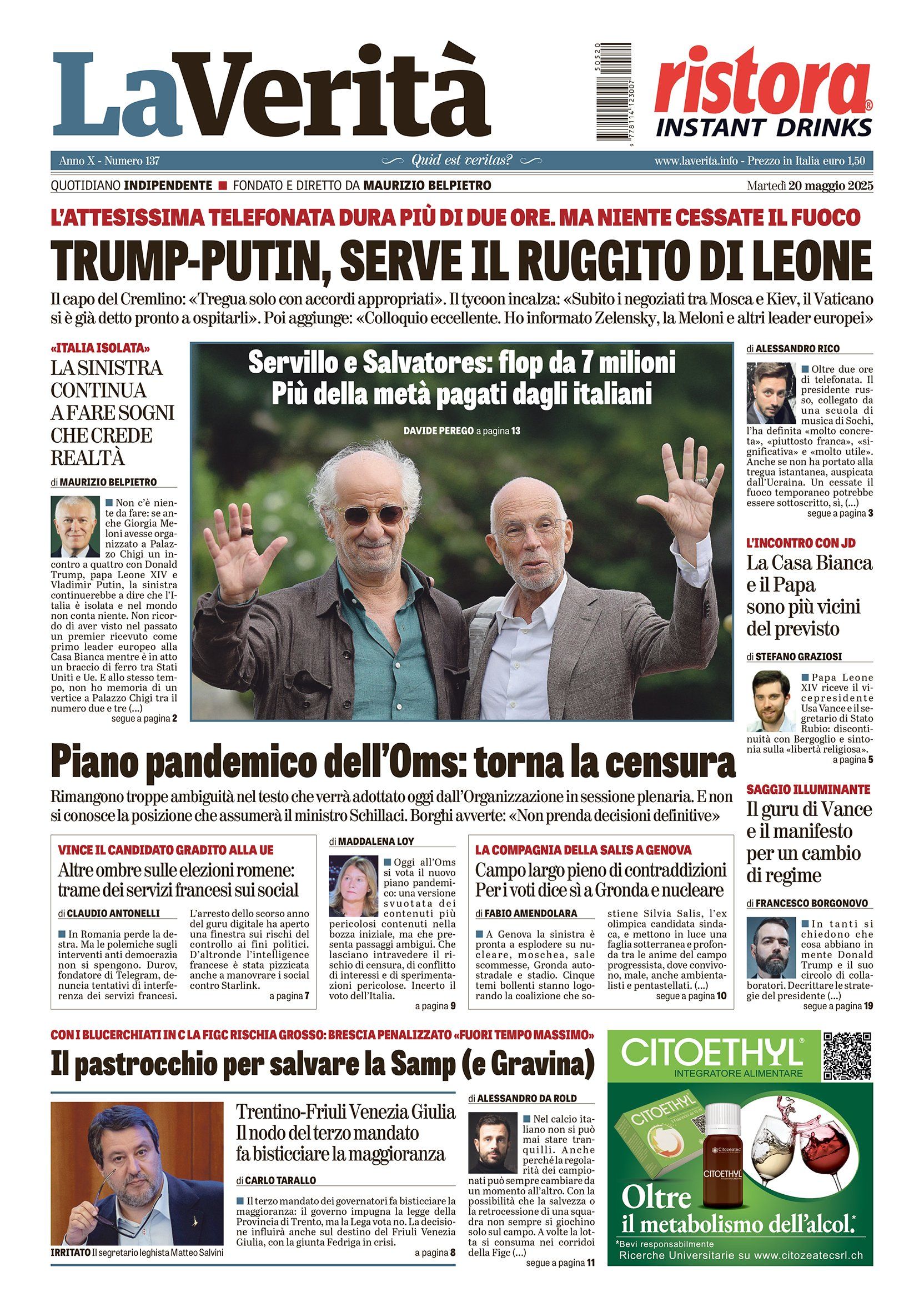 Oggi in edicola