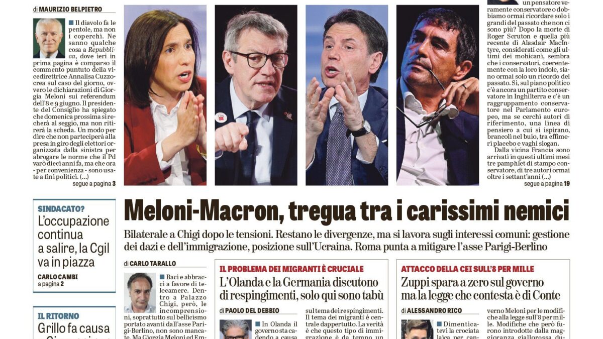 Oggi in edicola