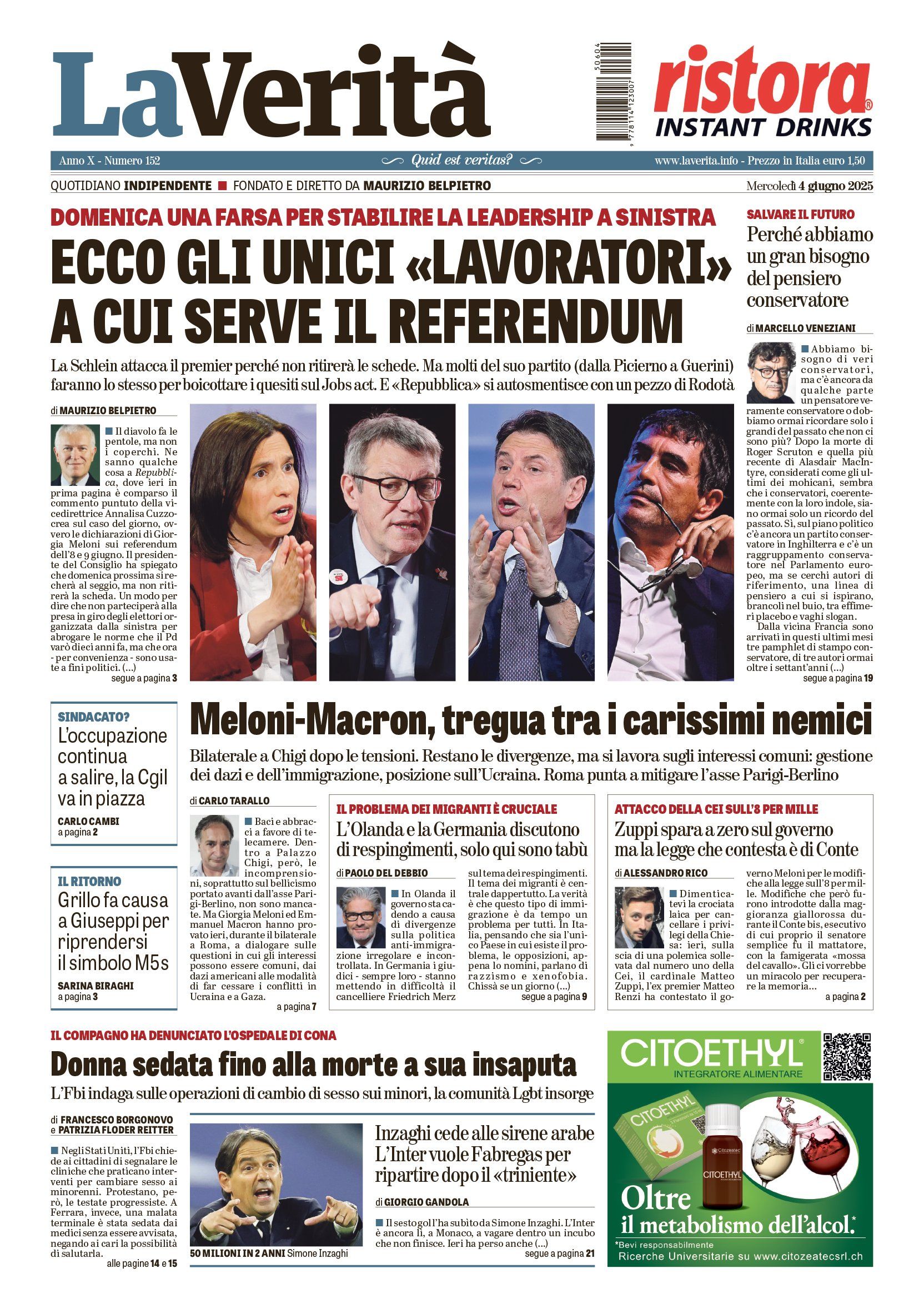 Oggi in edicola