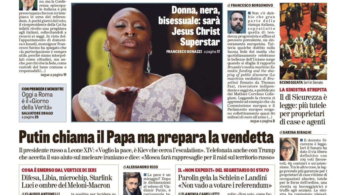 Oggi in edicola