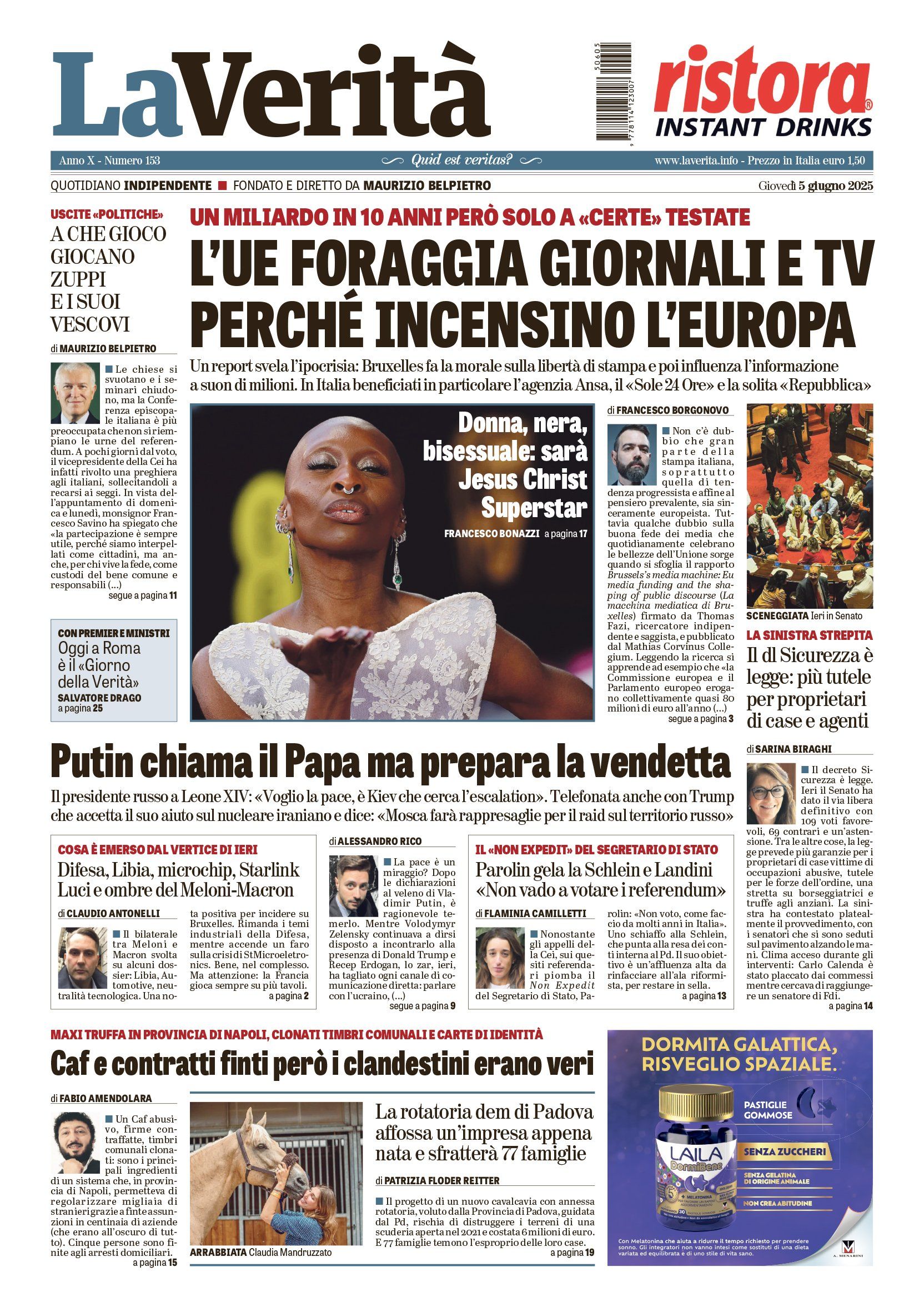 Oggi in edicola