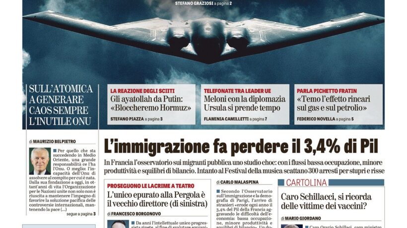 Oggi in edicola